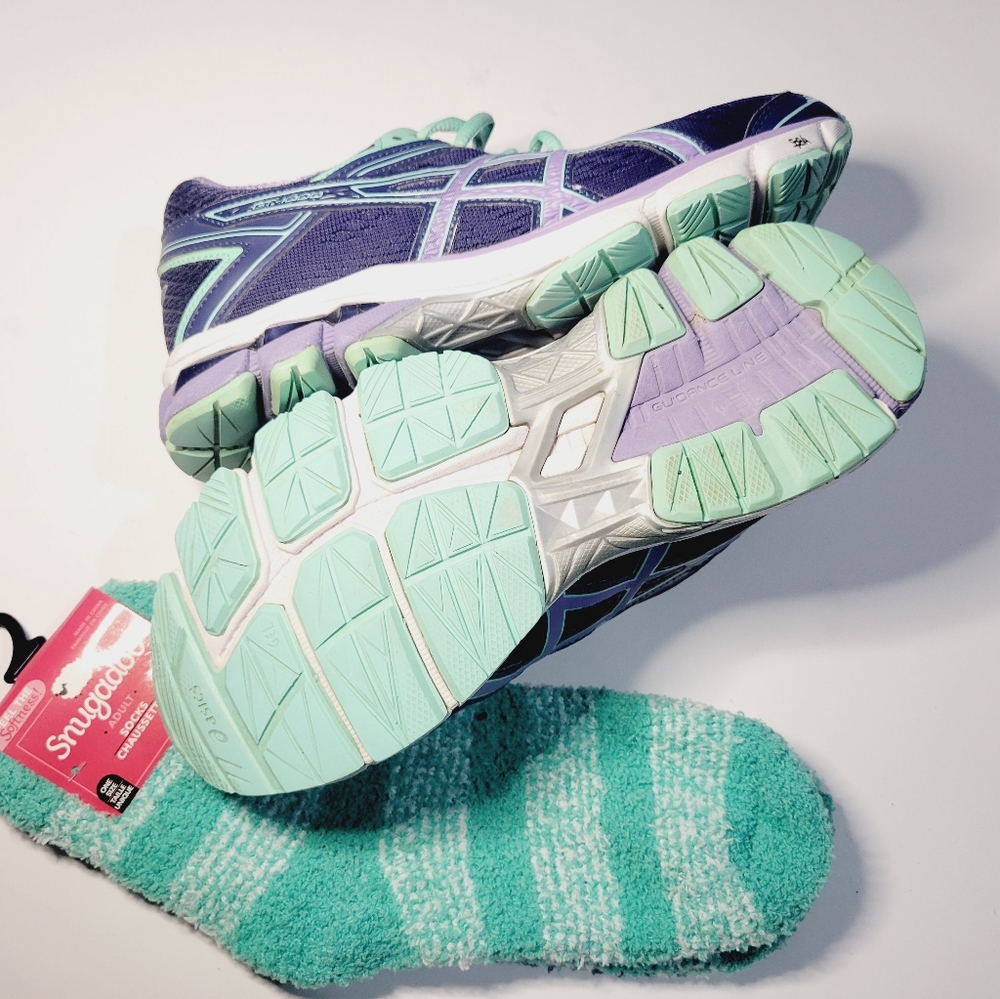 Womans Asics Gel Venture DuoMax Size 6.5 Indigo Purple Teel Walking/Running - Picture 2 of 10